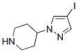 1-(4-ピペリジニル)-4-ヨード-1H-ピラゾール 化学構造式