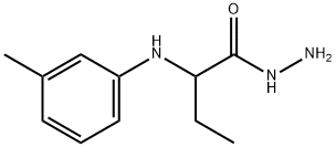 2-[(3-Methylphenyl)amino]butanohydrazide 化学構造式