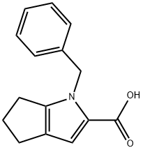 1-Benzyl-1H,4H,5H,6H-cyclopenta[b]pyrrole-2-carboxylic acid Struktur