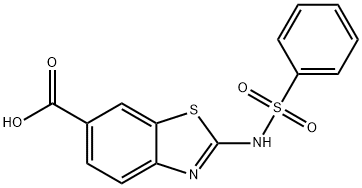2-[(Phenylsulfonyl)amino]-1,3-benzothiazole-6-carboxylic acid Structure
