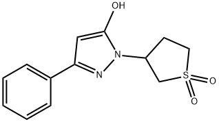 1-(1,1-Dioxidotetrahydro-3-thienyl)-3-phenyl-1H-pyrazol-5-ol Structure