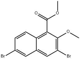 Methyl 3,6-dibromo-2-methoxy-1-naphthoate Struktur