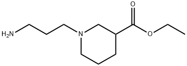 1-(3-アミノプロピル)-3-ピペリジンカルボン酸エチル 化学構造式