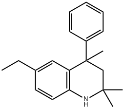 6-Ethyl-2,2,4-trimethyl-4-phenyl-1,2,3,4-tetrahydroquinoline Struktur