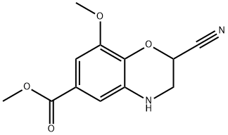 Methyl 2-cyano-8-methoxy-3,4-dihydro-2H-1,4-benzoxazine-6-carboxylate Structure