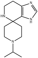 1'-イソプロピル-3,5,6,7-テトラヒドロスピロ[イミダゾ[4,5-C]ピリジン-4,4'-ピペリジン] 化学構造式