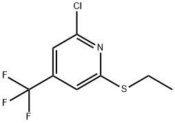 2-氯-6-(乙硫基)-4-(三氟甲基)吡啶 结构式