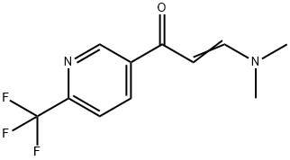 (E)-3-(Dimethylamino)-1-(6-(trifluoromethyl)-pyridin-3-yl)prop-2-en-1-one Struktur