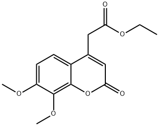 (7,8-二甲氧基-2-氧代-2H-苯并吡喃-4-基)乙酸乙酯,1092333-75-9,结构式