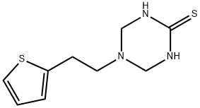 5-[2-(2-噻吩)乙基]-1,4,5,6-四氢-1,3,5-三嗪-2-硫醇, 879617-91-1, 结构式