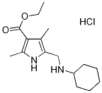 Ethyl 5-[(cyclohexylamino)methyl]-2,4-dimethyl-1H-pyrrole-3-carboxylate hydrochloride Struktur