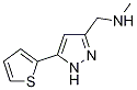 N-Methyl-1-[5-(2-thienyl)-1H-pyrazol-3-yl]-methanamine Struktur