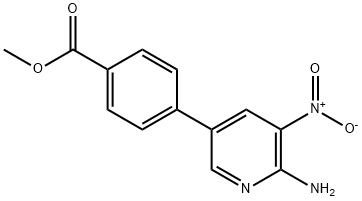 Methyl 4-(6-amino-5-nitro-3-pyridinyl)-benzenecarboxylate Struktur