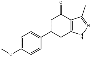 6-(4-甲氧苯基)-3-甲基-2,5,6,7-四氢吲唑-4-酮,886158-56-1,结构式