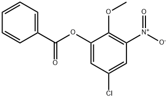 5-Chloro-2-methoxy-3-nitrophenyl-benzenecarboxylate Struktur