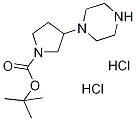 tert-Butyl 3-piperazin-1-ylpyrrolidine-1-carboxylate dihydrochloride Structure
