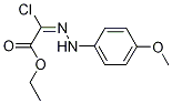 Ethyl-2-chloro-2-[2-(4-methoxyphenyl)hydrazin-1-ylidene]acetate Struktur