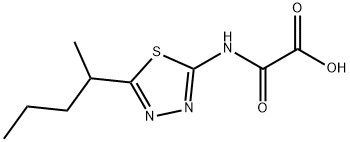 {[5-(1-Methylbutyl)-1,3,4-thiadiazol-2-yl]-amino}(oxo)acetic acid Structure