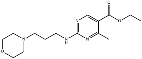 4-甲基-2-[(3-吗啉-4-基丙基)氨基]嘧啶-5-甲酸乙酯 结构式