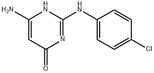 6-氨基-2-[(4-氯苯基)氨基]-1H-嘧啶-4-酮, 103263-80-5, 结构式