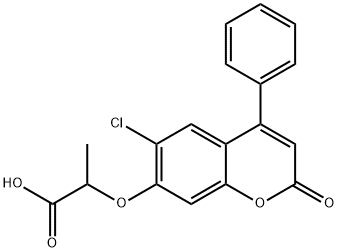 2-[(6-Chloro-2-oxo-4-phenyl-2H-chromen-7-yl)oxy]-propanoic acid Structure