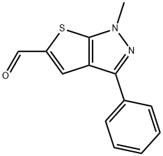 1-Methyl-3-phenyl-1H-thieno[2,3-c]pyrazole-5-carbaldehyde Structure