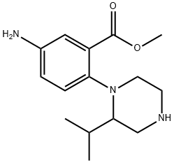 Methyl 5-amino-2-[2-(propan-2-yl)piperazin-1-yl]-benzoate 结构式