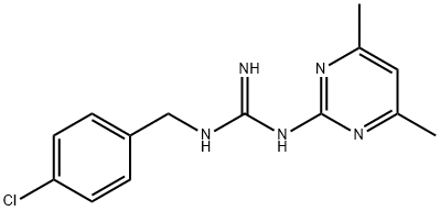 N-(4-Chlorobenzyl)-N'-(4,6-dimethylpyrimidin-2-yl) guanidine 化学構造式