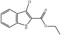 3-氯-1H-吲哚-2-甲酸乙酯 结构式