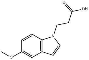 3-(5-メトキシ-1H-インドール-1-イル)プロパン酸 化学構造式