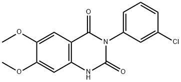 3-(3-Chlorophenyl)-6,7-dimethoxyquinazoline-2,4(1H,3H)-dione Struktur