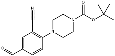 tert-Butyl 4-(2-cyano-4-formylphenyl)piperazine-1-carboxylate 结构式