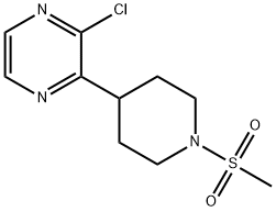 2-Chloro-3-(1-methanesulfonyl-piperidin-4-yl)-pyrazine 结构式