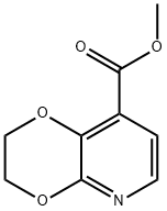 2,3-ジヒドロ-[1,4]ジオキシノ[2,3-B]ピリジン-8-カルボン酸メチル 化学構造式