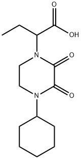 2-(4-环己基-2,3-二氧代-哌嗪-1-基)丁酸, 951464-86-1, 结构式