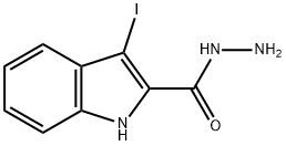 3-碘-1H-吲哚-2-碳酰肼 结构式