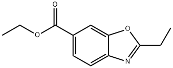 Ethyl 2-ethyl-1,3-benzoxazole-6-carboxylate 化学構造式