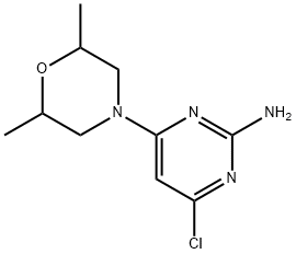 4-Chloro-6-(2,6-dimethylmorpholin-4-yl)pyrimidin-2-amine Structure