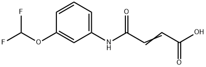 (Z)-4-((3-(二氟甲氧基)苯基)氨基)-4-氧代丁-2-烯酸, 1216321-25-3, 结构式