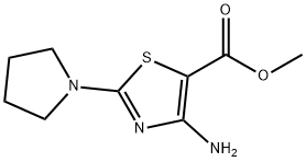 4-氨基-2-(吡咯烷-1-基)噻唑-5-羧酸甲酯, 99967-76-7, 结构式