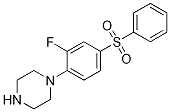 1-[2-Fluoro-4-(phenylsulphonyl)phenyl]piperazine Structure