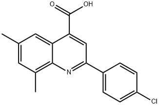 2-(4-CHLOROPHENYL)-6,8-DIMETHYLQUINOLINE-4-CARBOXYLIC ACID Struktur