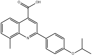 2-(4-ISOPROPOXYPHENYL)-8-METHYLQUINOLINE-4-CARBOXYLIC ACID Struktur