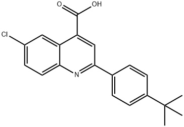 2-(4-TERT-BUTYLPHENYL)-6-CHLOROQUINOLINE-4-CARBOXYLIC ACID Structure