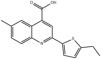 2-(5-ETHYLTHIEN-2-YL)-6-METHYLQUINOLINE-4-CARBOXYLIC ACID|2-(5-乙基噻吩-2-基)-6-甲基-喹啉-4-羧酸