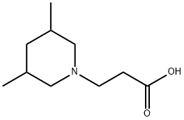 3-(3,5-二甲基-1-哌啶基)丙酸 结构式