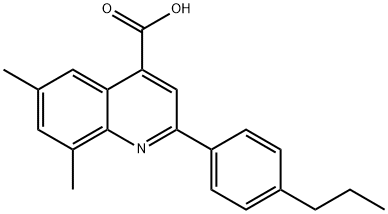 6,8-DIMETHYL-2-(4-PROPYLPHENYL)QUINOLINE-4-CARBOXYLIC ACID Structure