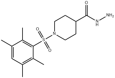 1-[(2,3,5,6-TETRAMETHYLPHENYL)SULFONYL]PIPERIDINE-4-CARBOHYDRAZIDE 化学構造式