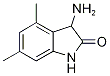 3-AMINO-4,6-DIMETHYL-1,3-DIHYDRO-2H-INDOL-2-ONE 结构式