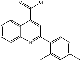 2-(2,4-二甲基苯基)-8-甲基-喹啉-4-羧酸,522596-44-7,结构式